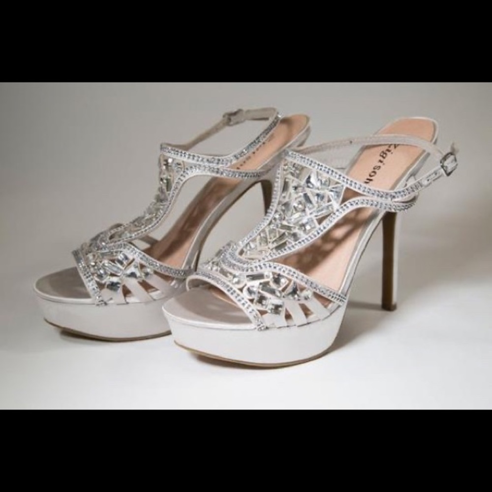 Zigi soho champagne satin sunelle platform heels